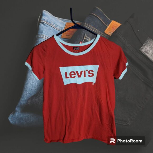 Levi's T-Shirt Kids Size 12-13yrs Red (p48) - Picture 1 of 2